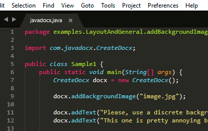 The second step of the process is to send the contents with the help of the Javadocx methods